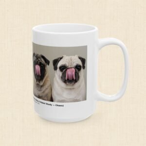 Roly & Mabel Study No. 1 | Gallery Edition Mug 15oz | Composure-Chaos | Pug Portrait | Collector Art Mug