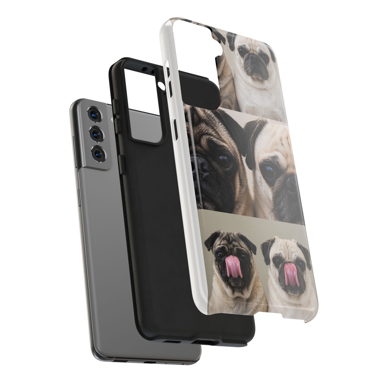 Grumble Lo-Fi Pug Phone Case | Tough Case | Roly & Mabel Pug Portrait | Funny Pug Gift | Lo-Fi Study Vibes - Image 84