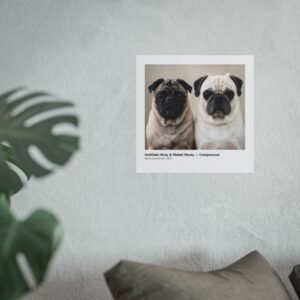 Grumble Lo-Fi Pug Fine Art Print | Roly & Mabel Study - Composure | Unframed Matte Poster | Lo-Fi Study Decor