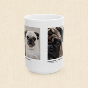Roly & Mabel Study No. 1 | Gallery Edition Mug 15oz | Composure-Inspection | Pug Portrait | Collector Art Mug