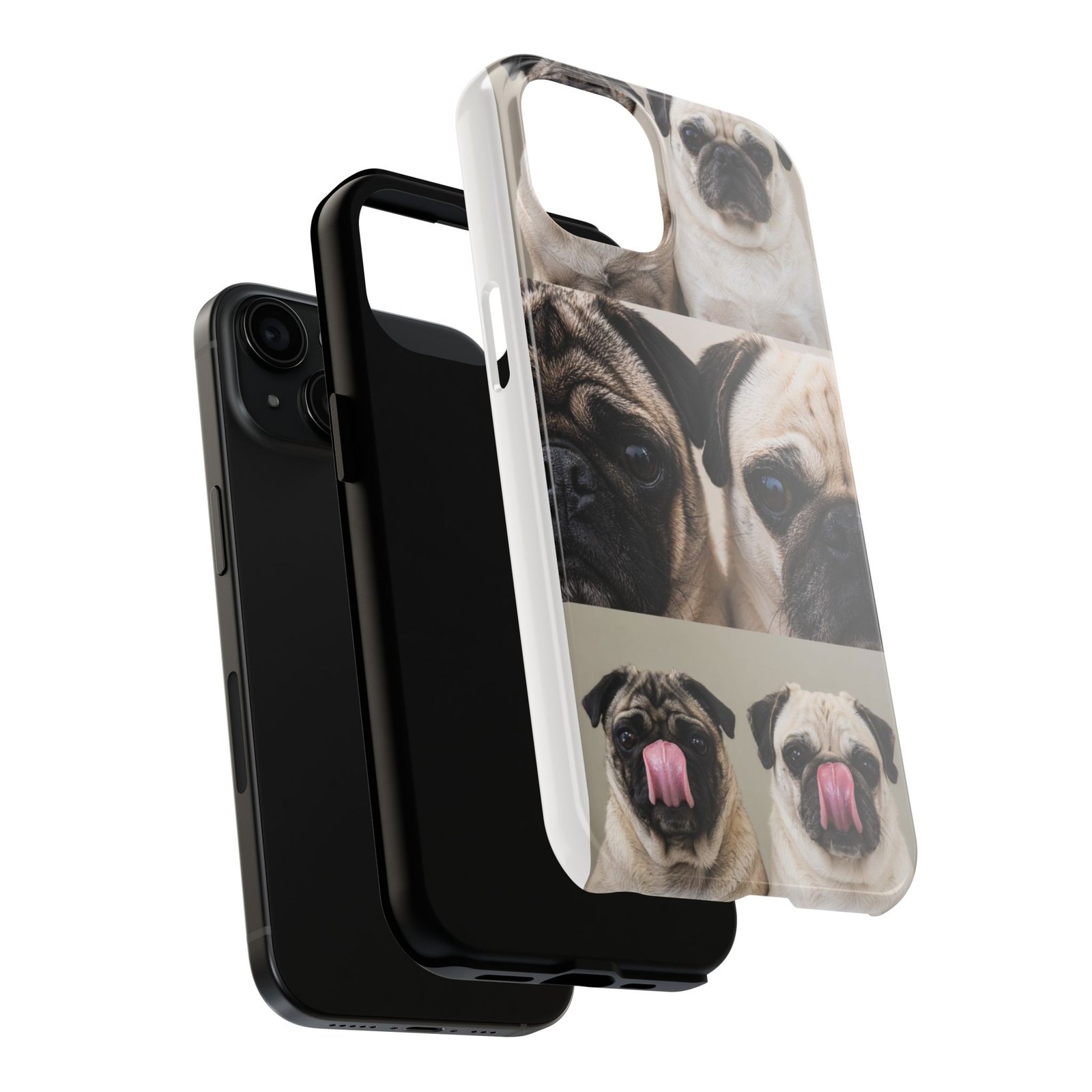 Grumble Lo-Fi Pug Phone Case | Tough Case | Roly & Mabel Pug Portrait | Funny Pug Gift | Lo-Fi Study Vibes - Image 56