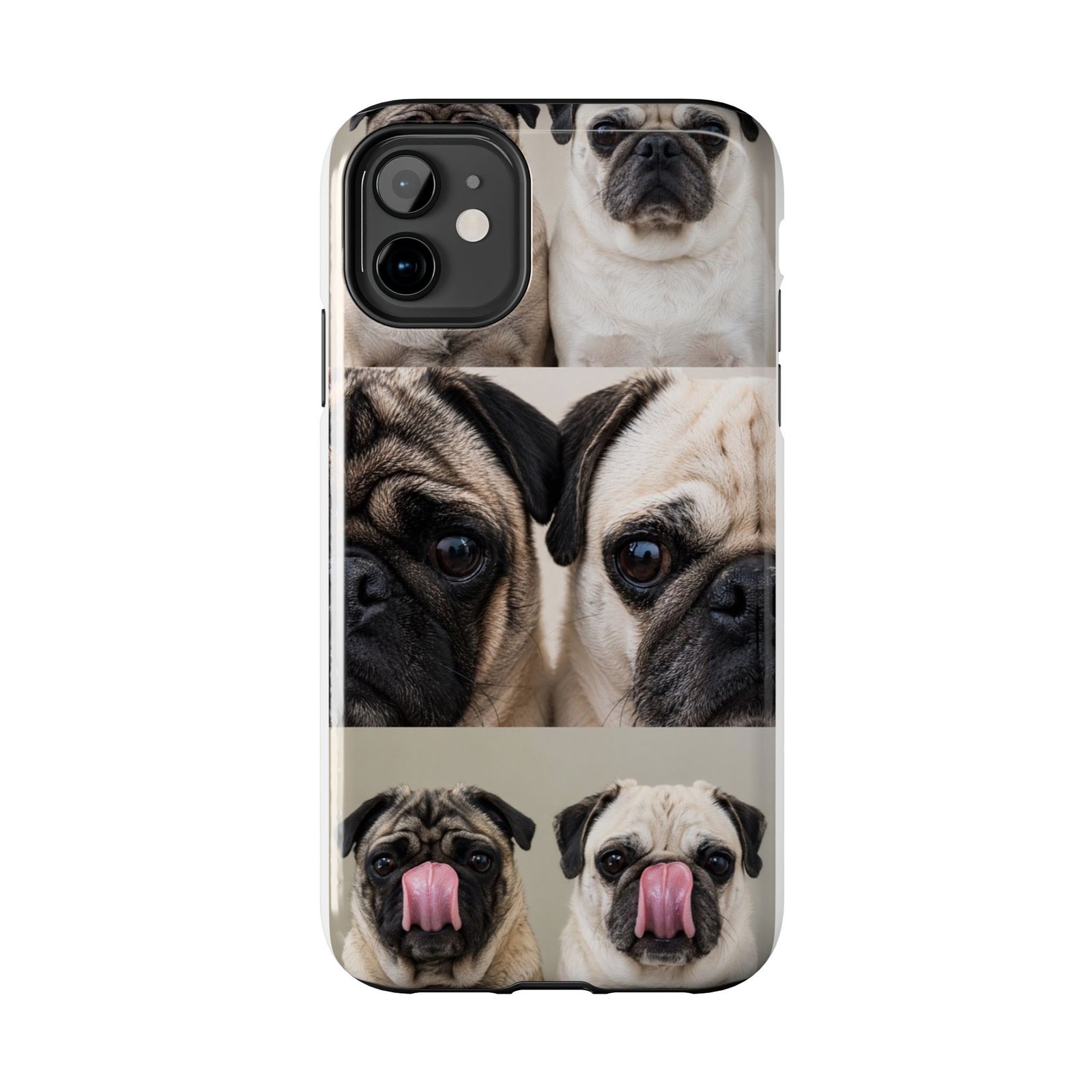 Grumble Lo-Fi Pug Phone Case | Tough Case | Roly & Mabel Pug Portrait | Funny Pug Gift | Lo-Fi Study Vibes - Image 2