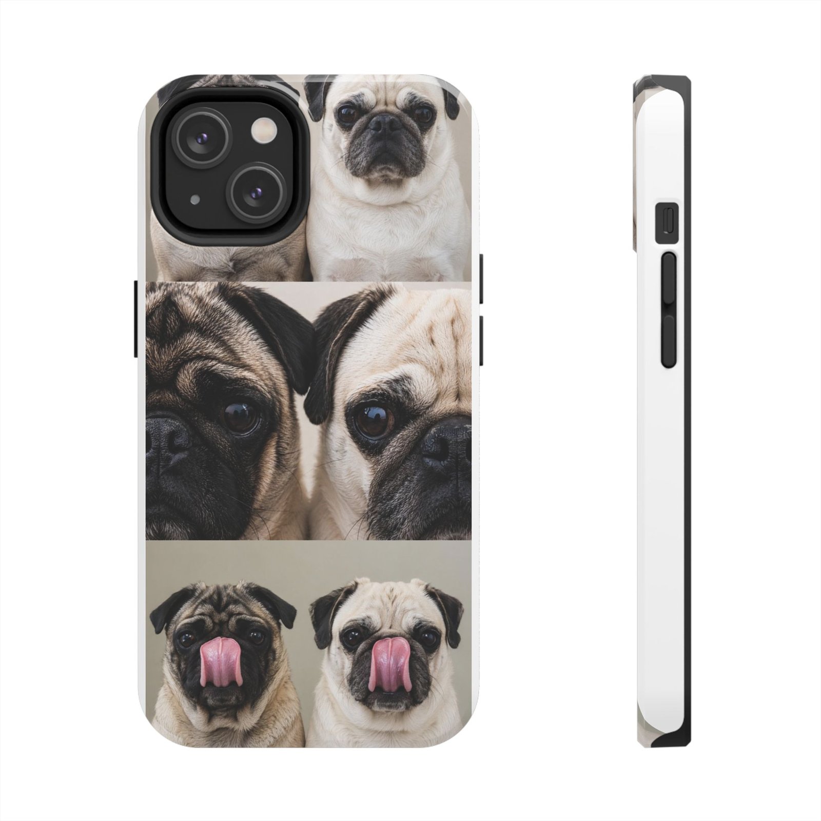 Grumble Lo-Fi Pug Phone Case | Tough Case | Roly & Mabel Pug Portrait | Funny Pug Gift | Lo-Fi Study Vibes - Image 45