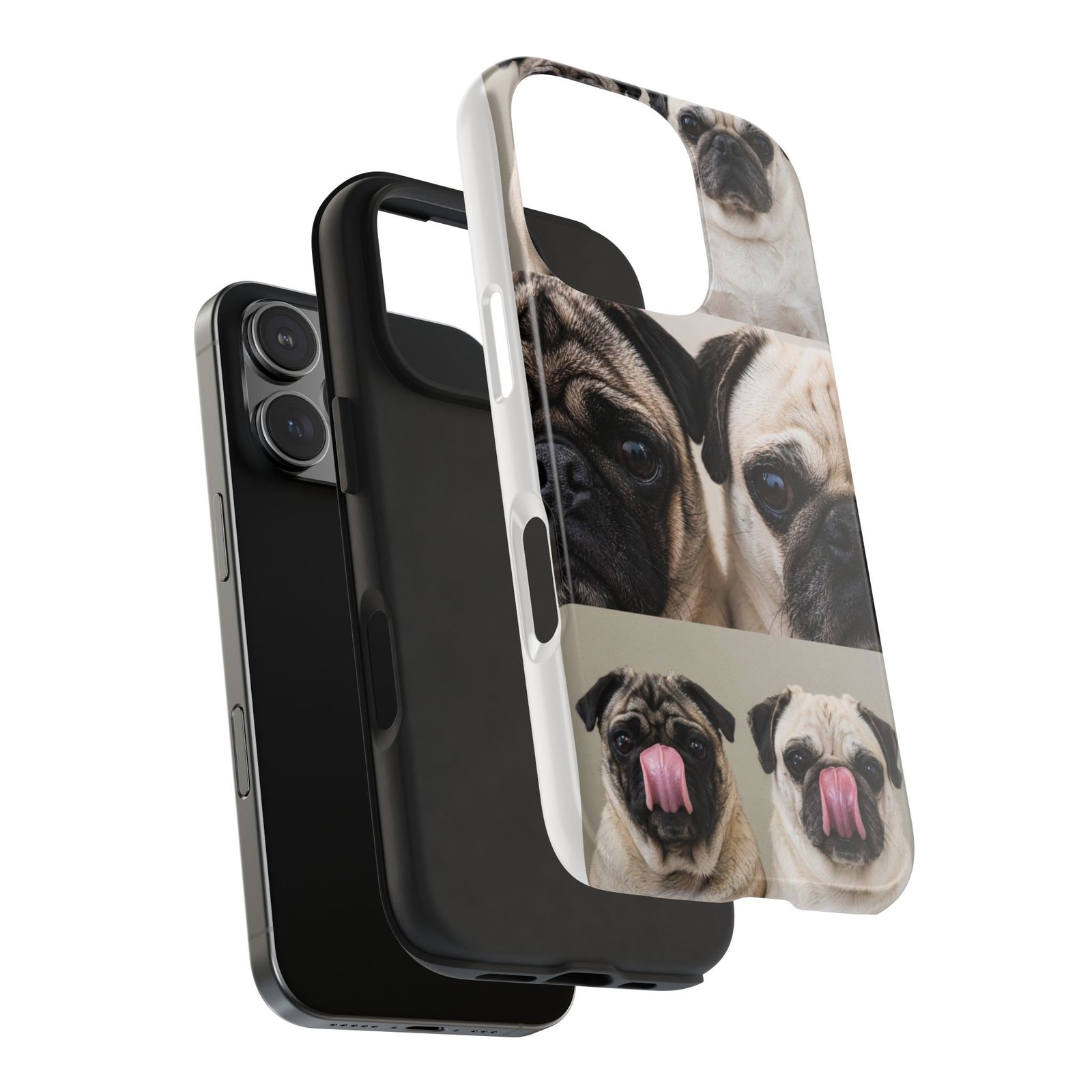 Grumble Lo-Fi Pug Phone Case | Tough Case | Roly & Mabel Pug Portrait | Funny Pug Gift | Lo-Fi Study Vibes - Image 87