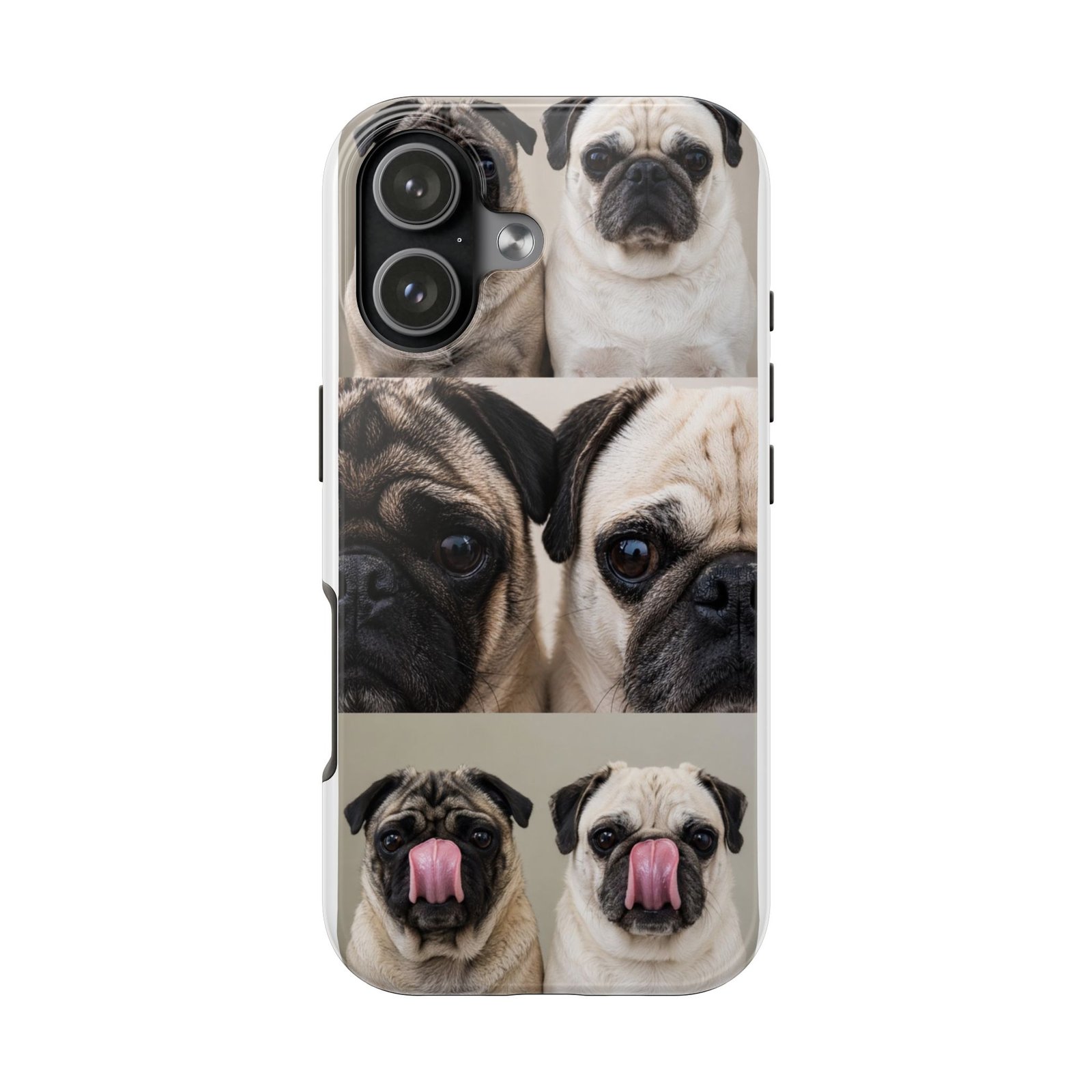 Grumble Lo-Fi Pug Phone Case | Tough Case | Roly & Mabel Pug Portrait | Funny Pug Gift | Lo-Fi Study Vibes - Image 100