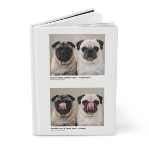 Grumble Lo-Fi Pug Portrait Journal | Study No. 1 Artist Notebook | Pug Lover Gift | Lo-Fi Study Aesthetic