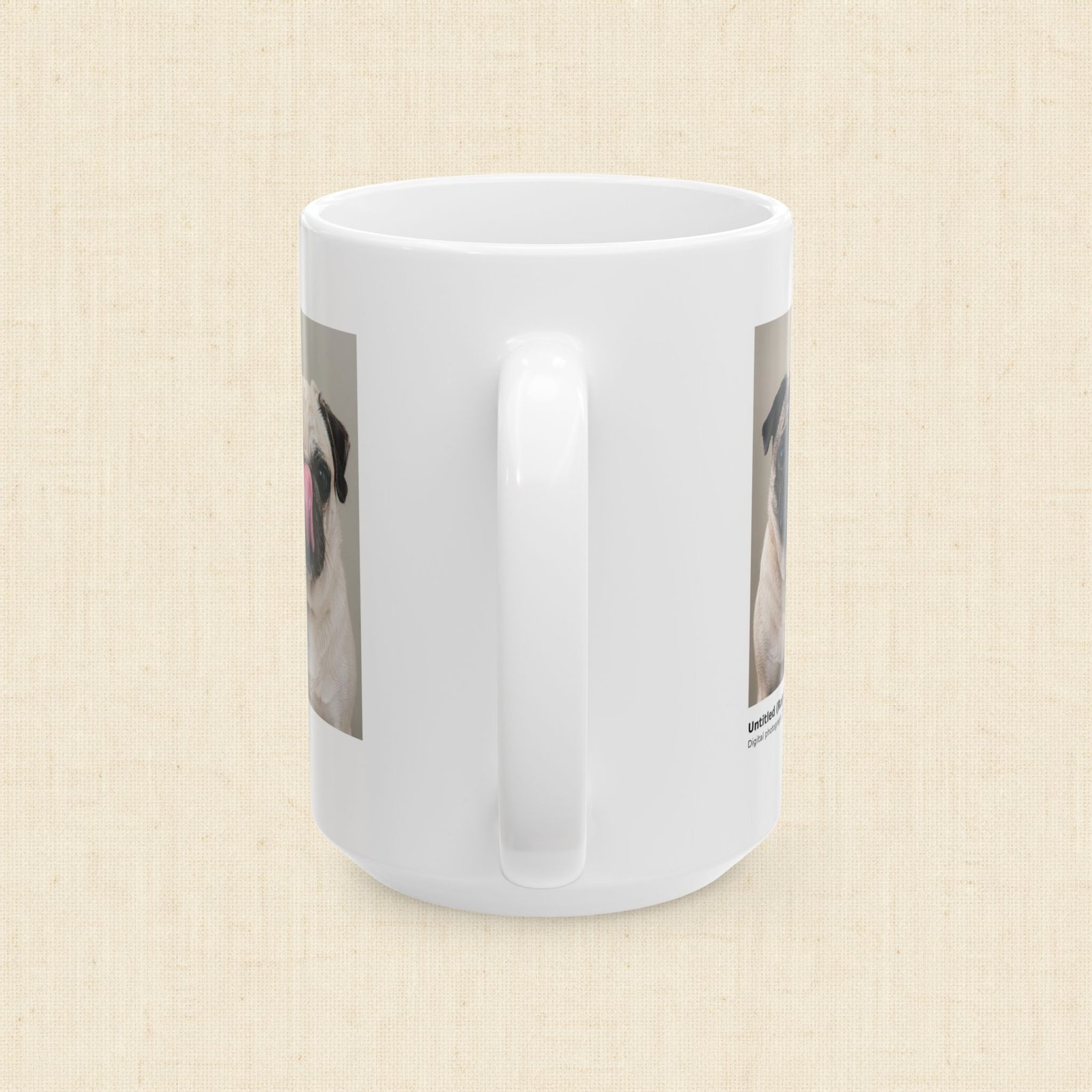 Roly & Mabel Study No. 1 | Gallery Edition Mug 15oz | Composure-Chaos | Pug Portrait | Collector Art Mug - Image 3