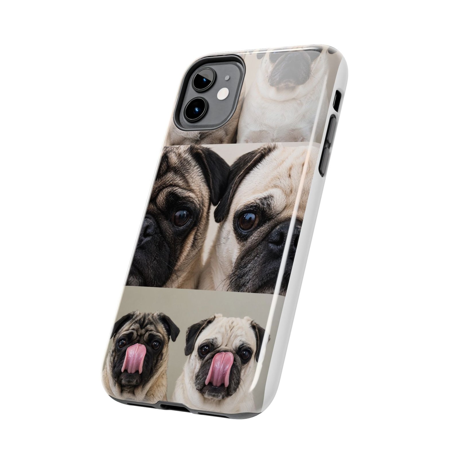 Grumble Lo-Fi Pug Phone Case | Tough Case | Roly & Mabel Pug Portrait | Funny Pug Gift | Lo-Fi Study Vibes - Image 3