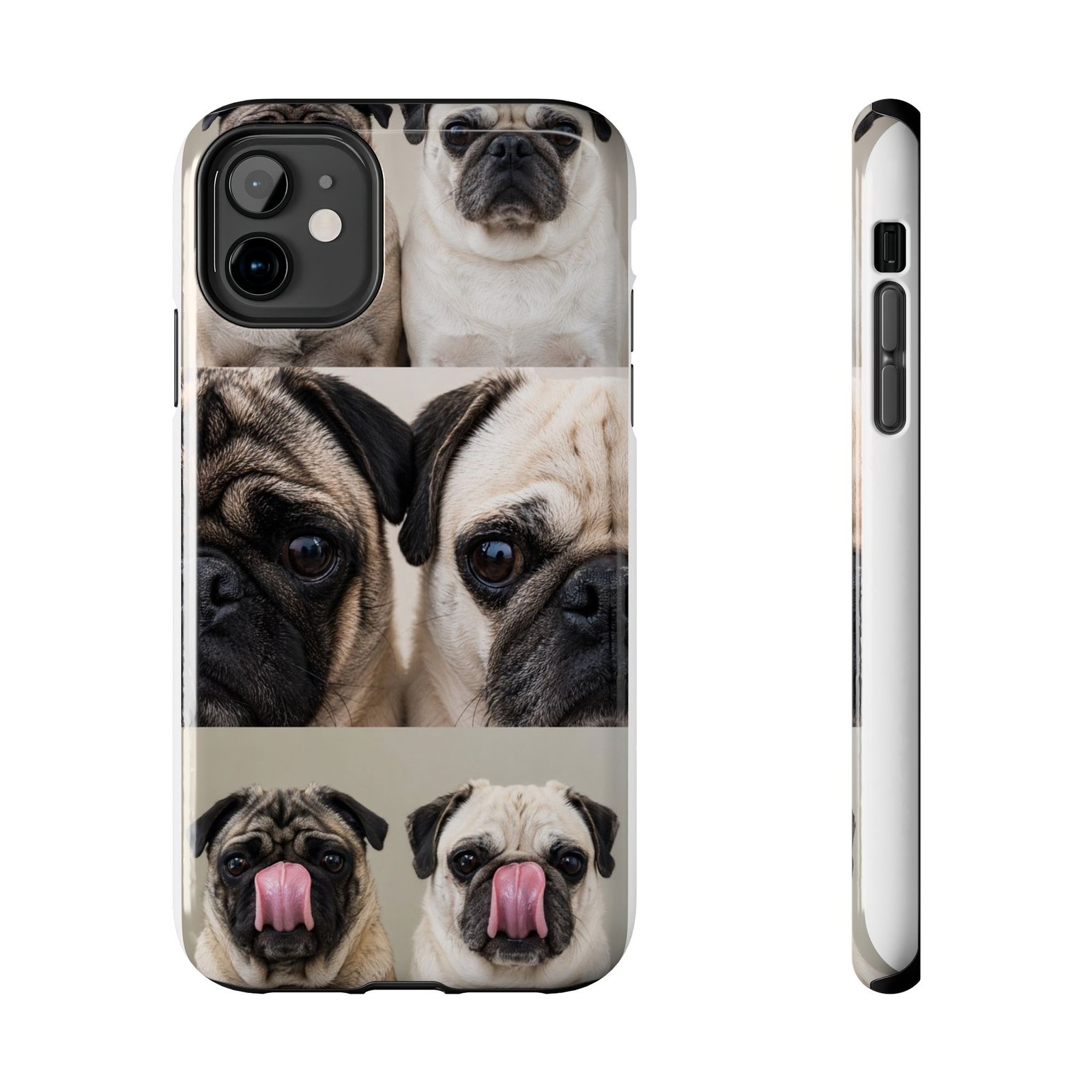 Grumble Lo-Fi Pug Phone Case | Tough Case | Roly & Mabel Pug Portrait | Funny Pug Gift | Lo-Fi Study Vibes